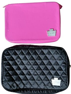 Caboodles On The Go bundle Travel Case Makeup Pink Black